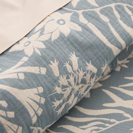 Nori Blue Surf Jacquard Quilt Cover Separates 