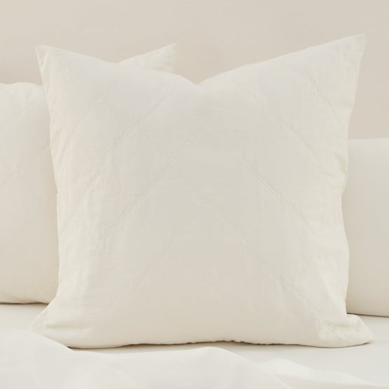 Stonewashed Cotton Coconut Quilted Coverlet Separates