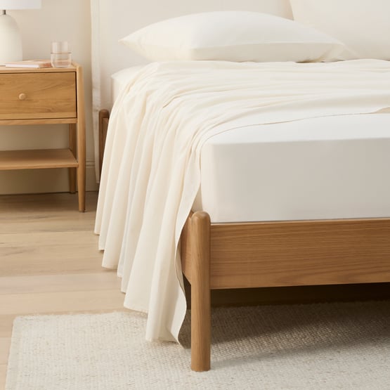 Stonewashed Cotton Coconut Sheet Separates