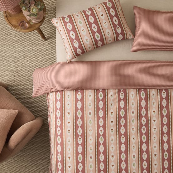 Heidi Floral Dusty Pink Quilt Cover Set