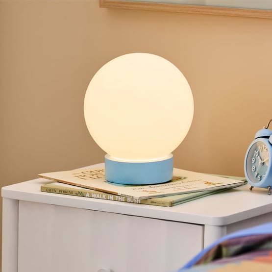 Scout Light Blue Sphere Lamp