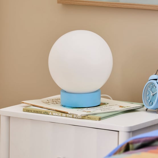 Scout Light Blue Sphere Lamp