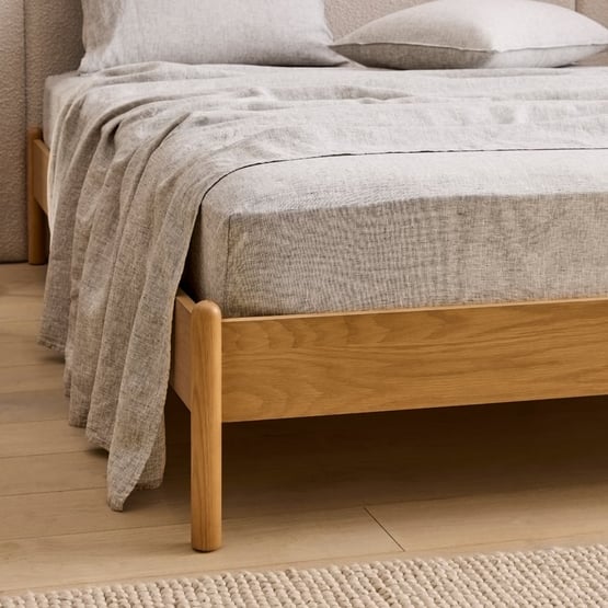 Vintage Washed Linen Salt & Pepper Sheet Separates