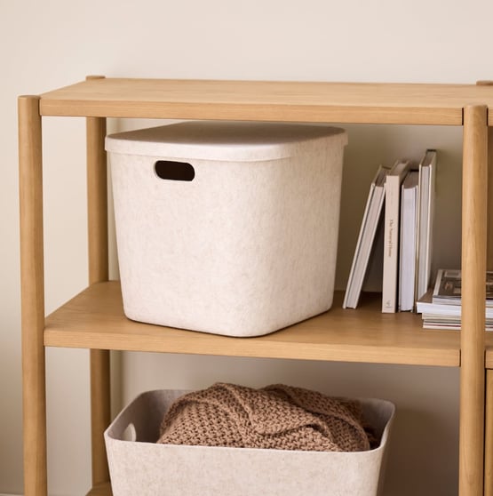 Osaka Natural Felt Square Storage Basket