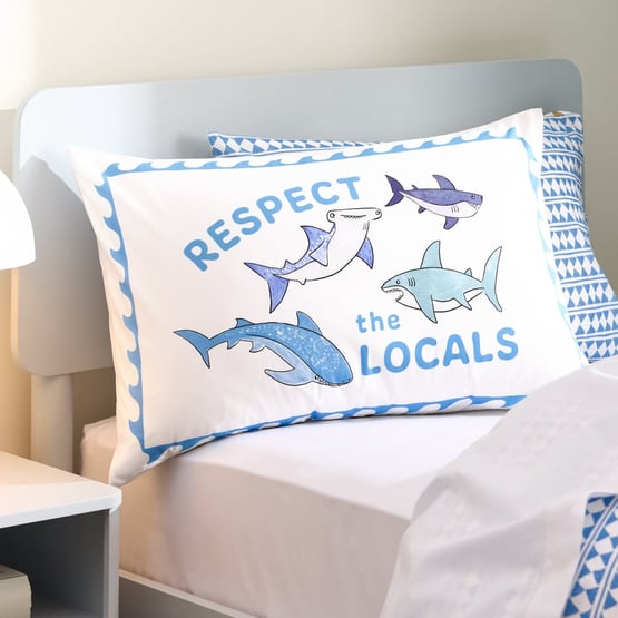 Respect The Locals Text Pillowcase