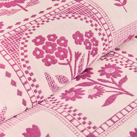 Freya Floral Rose Jacquard Quilt Cover Set