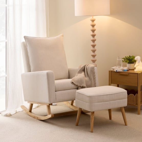 Hamilton 2 in 1 Natural Nursery Rocking Chair