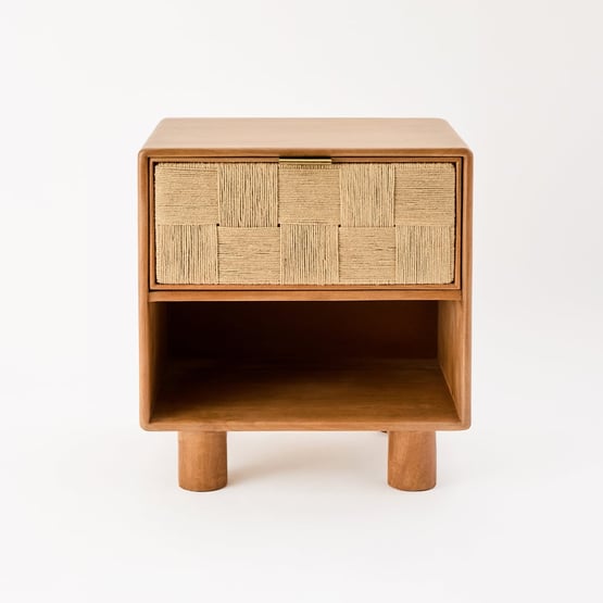 Savannah Walnut 1 Drawer Bedside Table