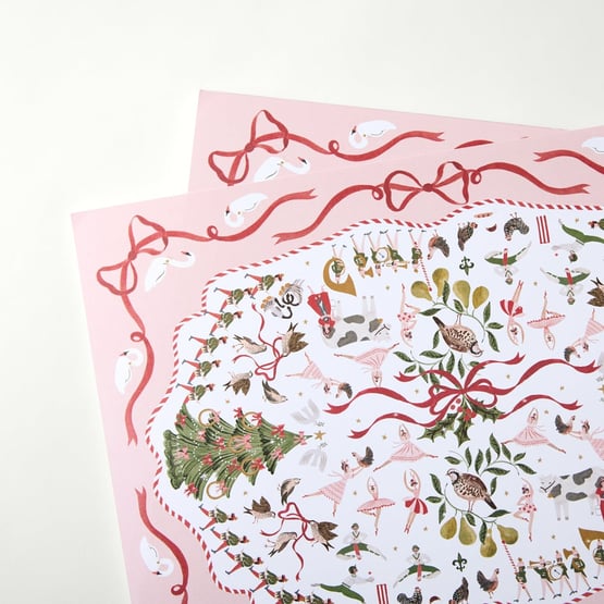 Festive 12 Days of Christmas Paper Placemat Pack of 50