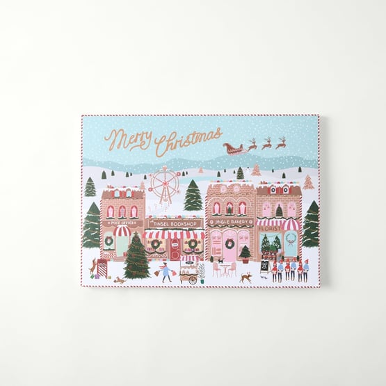 Festive Gingerbread Village Paper Placemat Pack of 50