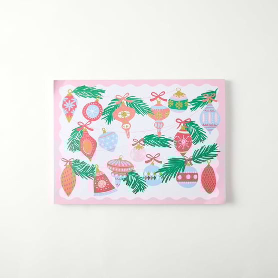 Festive Vintage Christmas Paper Placemat Pack of 50