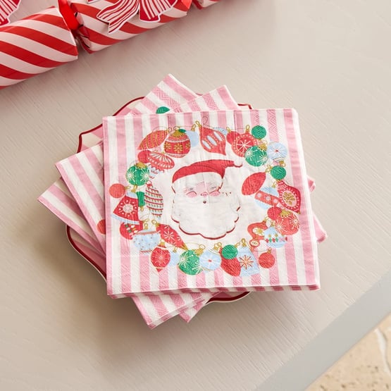 Festive Vintage Christmas Paper Napkin Pack of 40