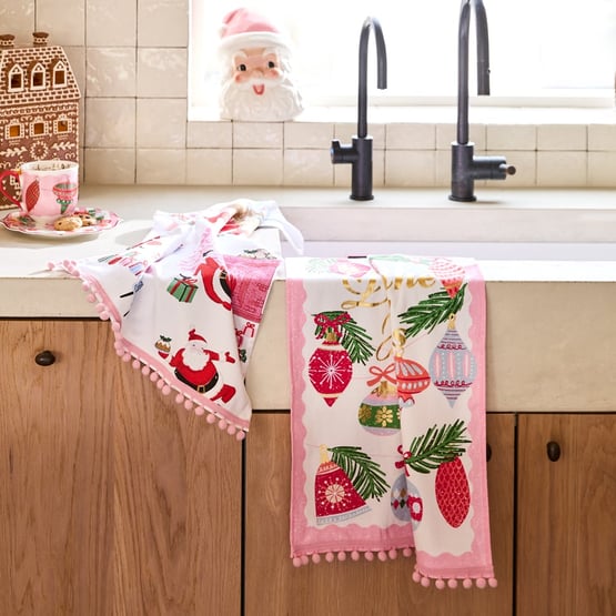 Deck The Halls Tea Towel Pack of 2