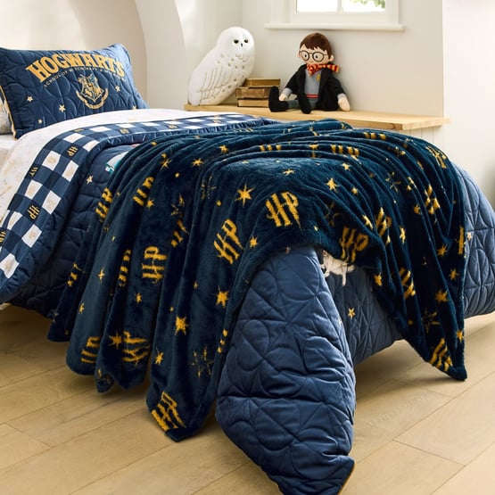 Harry Potter Navy Blanket