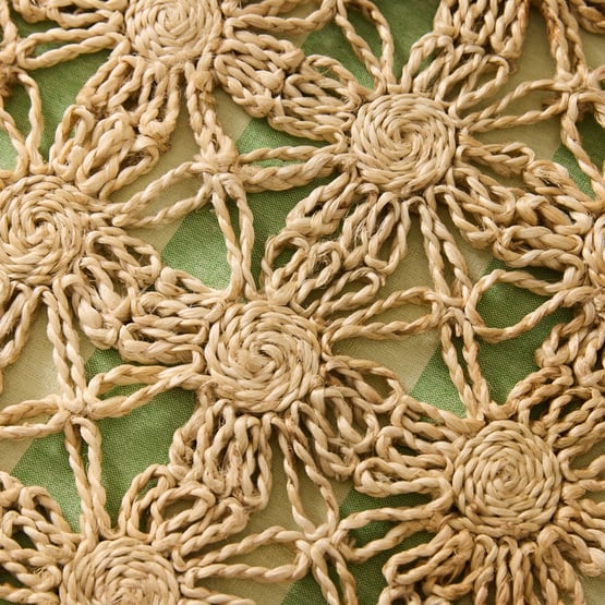 Flower Jute Natural Plain Table Runner