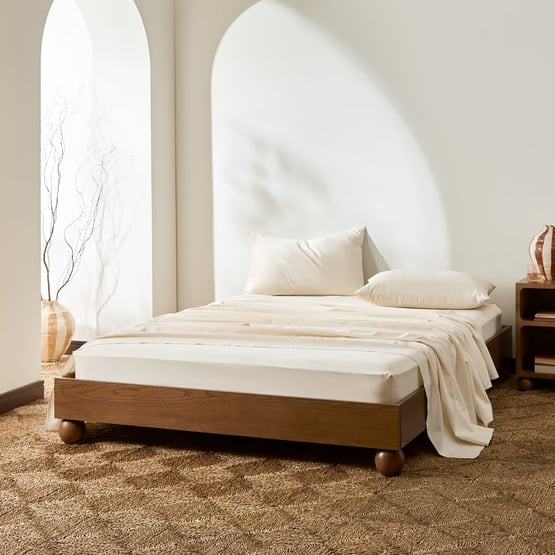 Cisco Walnut Timber Bed Base