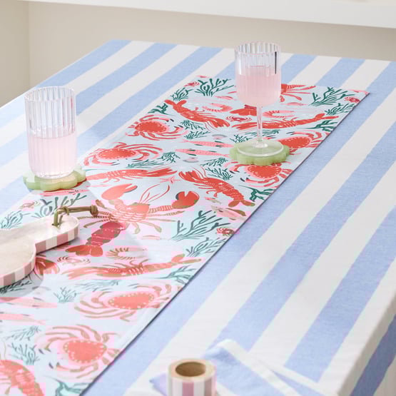La Mer Blue Table Runner