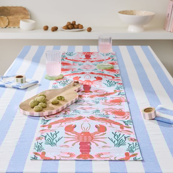 La Mer Blue Table Runner