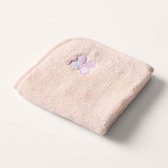 Australian Cotton Pink Butterfly Washer Cloth Pack of 2