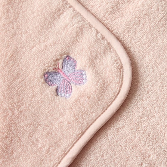 Australian Cotton Pink Butterfly Washer Cloth Pack of 2