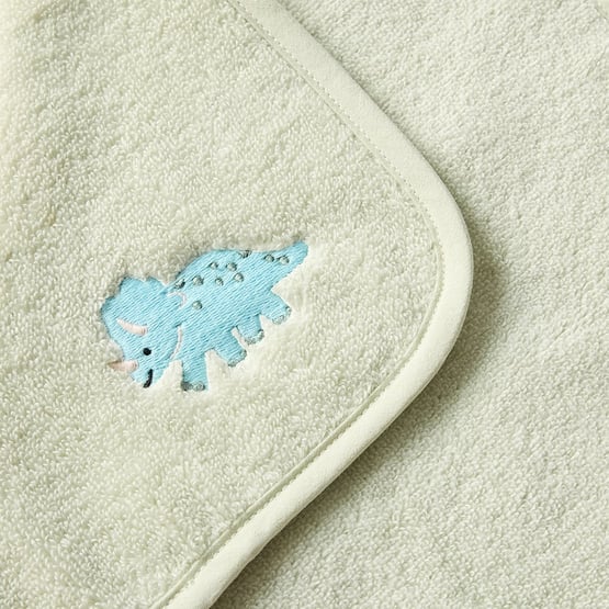 Australian Cotton Soft Sage Dino Washer Cloth Pack of 2