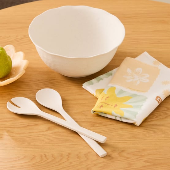 Catalina Ivory Bamboo Salad Servers