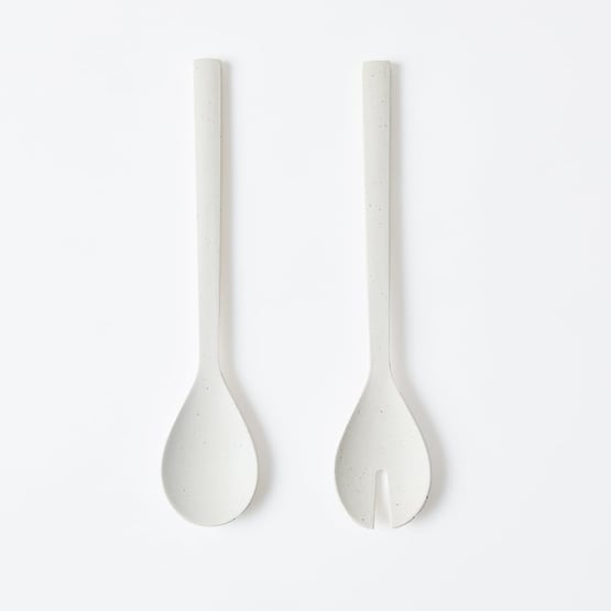 Catalina Ivory Bamboo Salad Servers