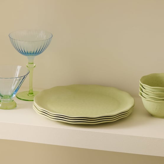 Catalina Lemongrass Bamboo Dinner Plate Set of 4