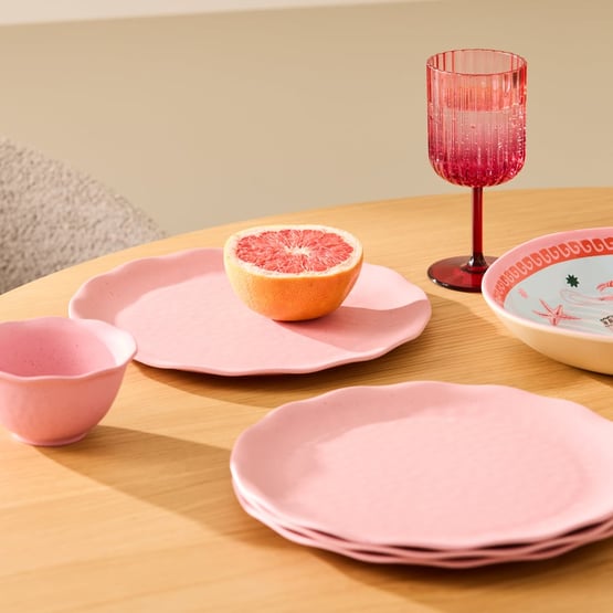 Catalina Watermelon Bamboo Dinner Plate Set of 4