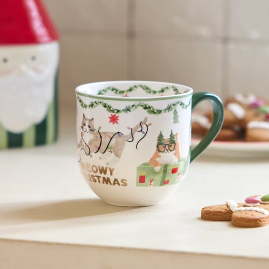 Meowy Christmas Mug