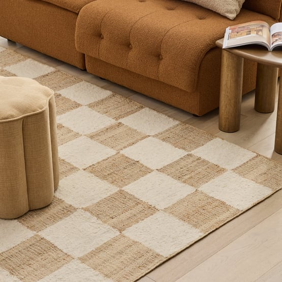 Perry Natural Check Rug