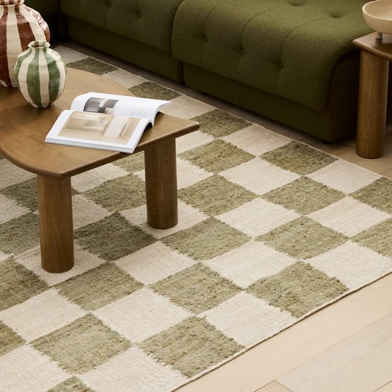 Perry Sage Check Rug