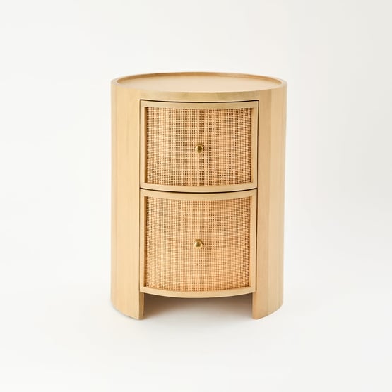Briar Natural 2 Drawer Bedside Table