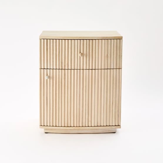 Draper White Wash Bedside Table