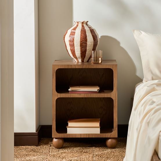 Cisco Walnut Bedside Table