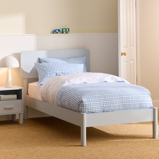 Louie Glacier Blue Timber Bed