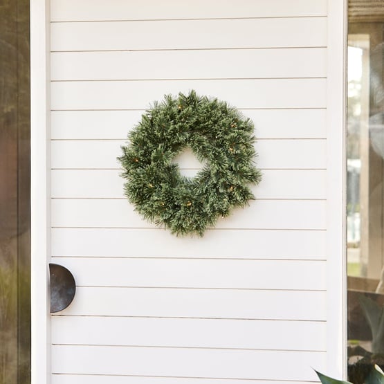 Pine Cashmere Small LED Wreath