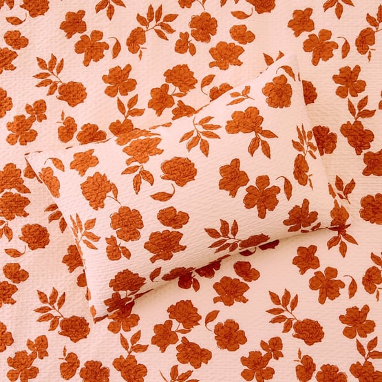 Nancy Floral Dusty Pink Quilt Cover Set