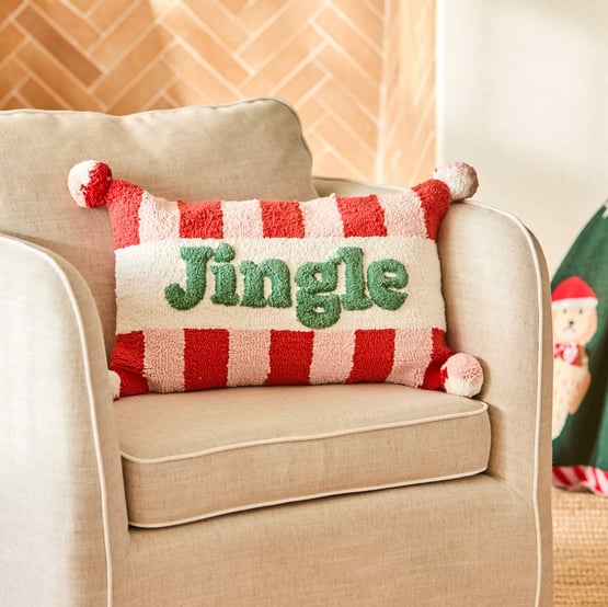 Festive Jingle Text Cushion