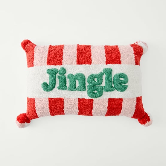 Festive Jingle Text Cushion