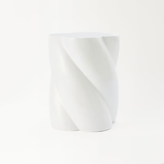 Tito White Twisty Side Table