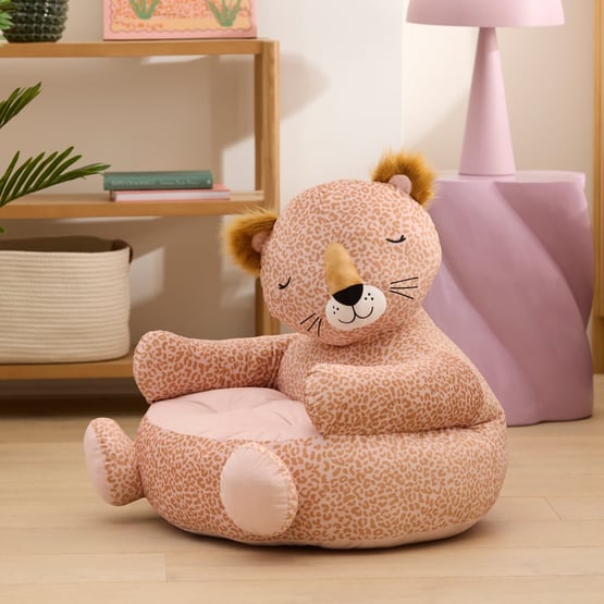 Tan Lily Leopard Cuddle Chair