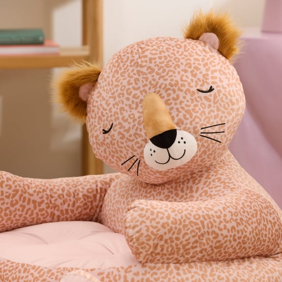 Tan Lily Leopard Cuddle Chair