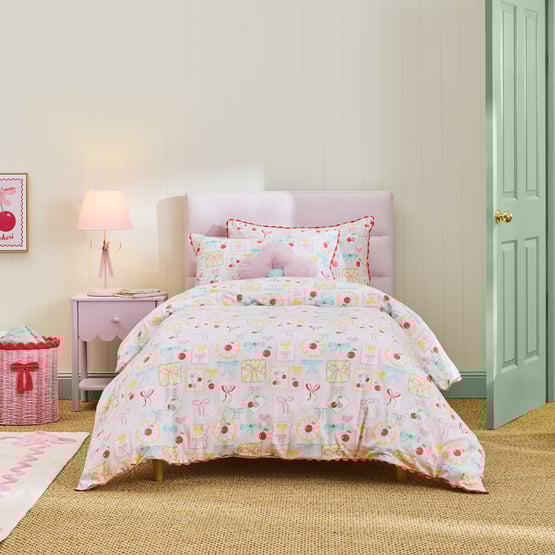 Cherry Amour Light Pink Quilt Cover Set