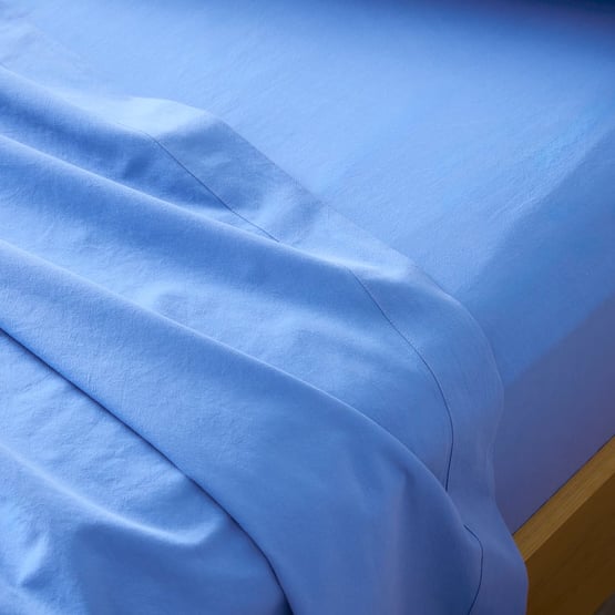 Stonewashed Cotton Cobalt Sheet Seperates