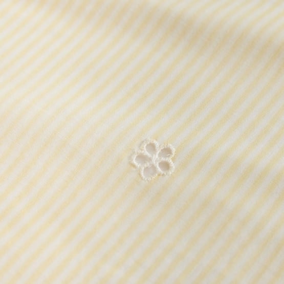Brodie White & Lemon Broderie Cot Quilt Cover Set