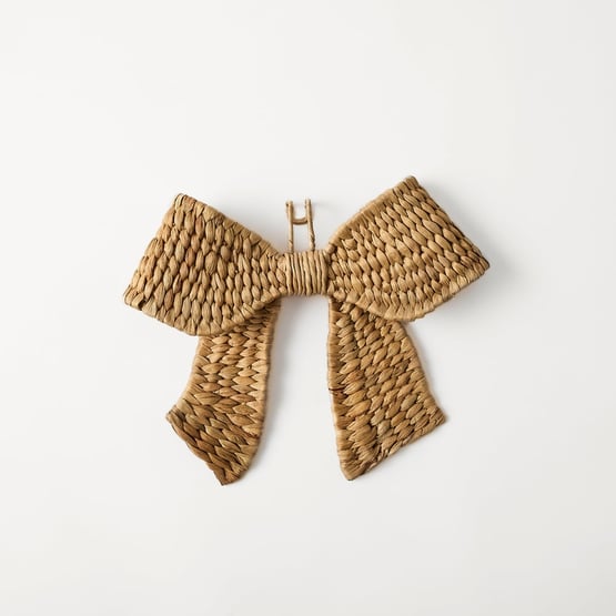 Natural Christmas Tree Skirt Bow