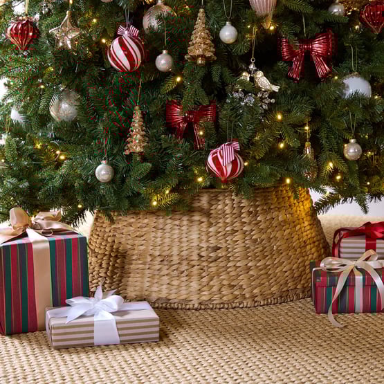 Natural Woven Christmas Tree Skirt
