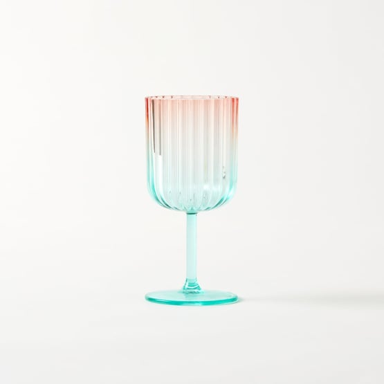 Positano Blue & Pink Wine Drinkware