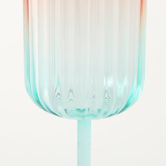 Positano Blue & Pink Wine Drinkware